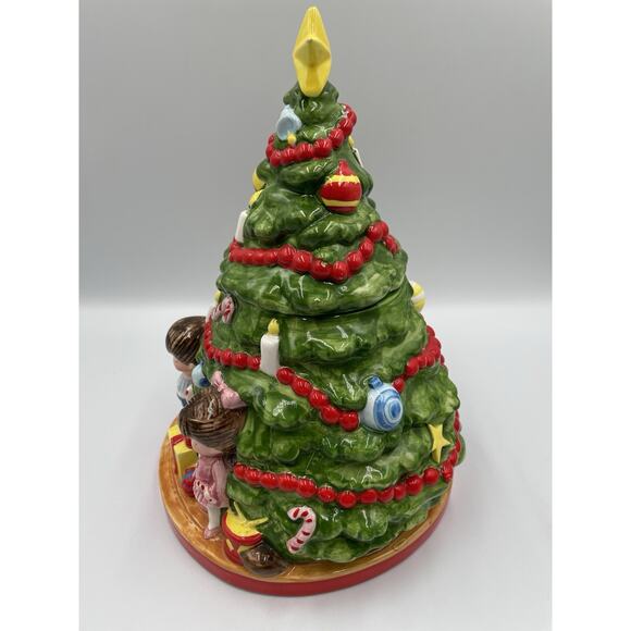 Vintage 1978 Joan Walsh Anglund Christmas Tree Children Cookie Jar - Picture 8 of 11
